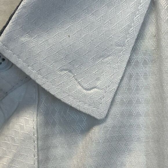 J.B. HOLT Shirt Men's 2XL White Textured Long Sleeve Athletic Fit Button Down - Picture 14 of 16